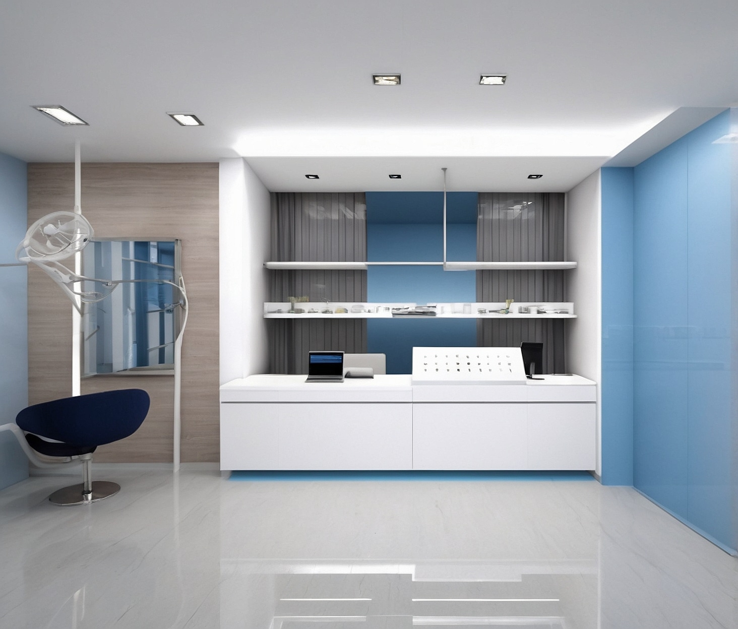 Ambiente acogedor de una clínica dental.